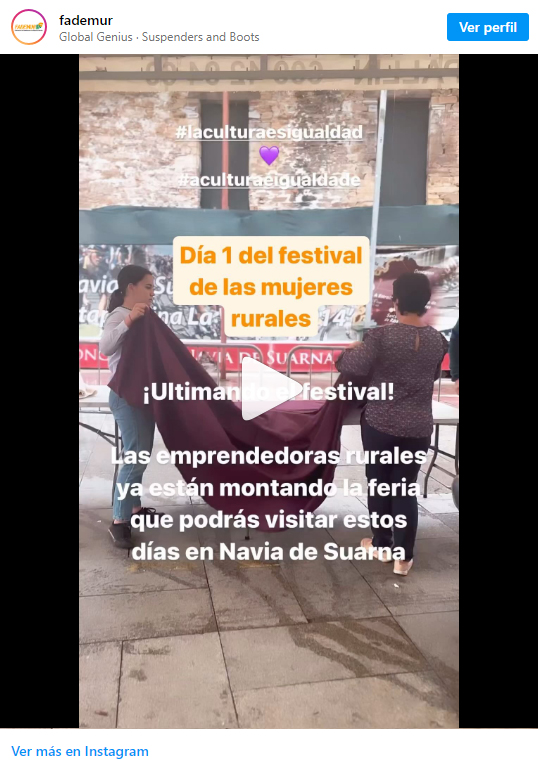 Resumen del primer día del festival de mujeres rurales de FADEMUR.